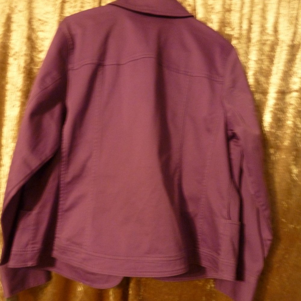 NEW Brigth Violet Corduroy Button-Down Jacket - Picture 10 of 11